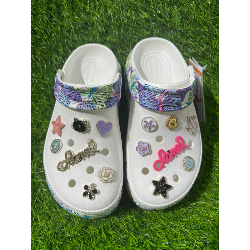 Sục Crush Cross đế hoạ tiết cao 7cm - tặng 10 sticker