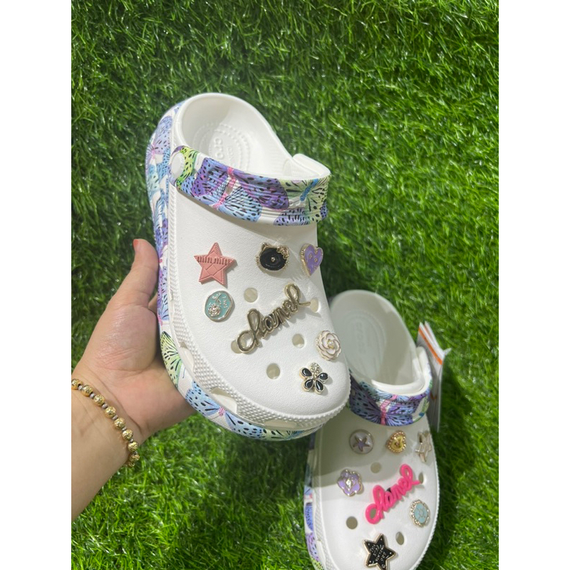 Sục Crush Cross đế hoạ tiết cao 7cm - tặng 10 sticker