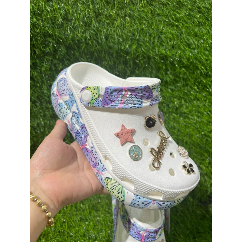 Sục Crush Cross đế hoạ tiết cao 7cm - tặng 10 sticker