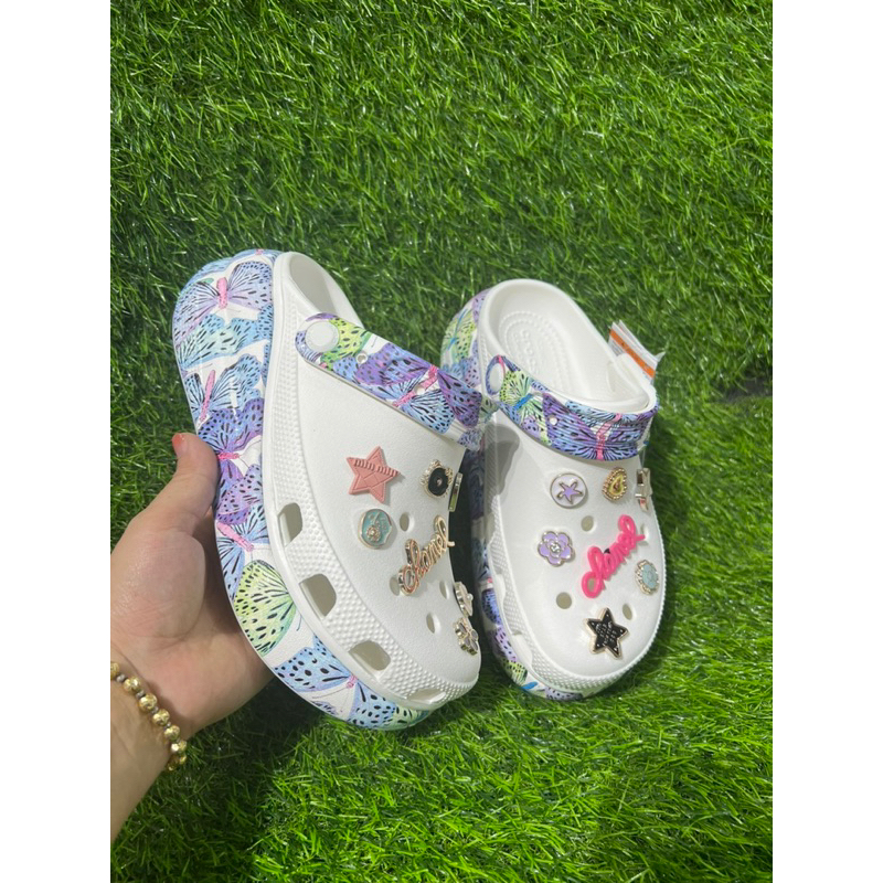 Sục Crush Cross đế hoạ tiết cao 7cm - tặng 10 sticker