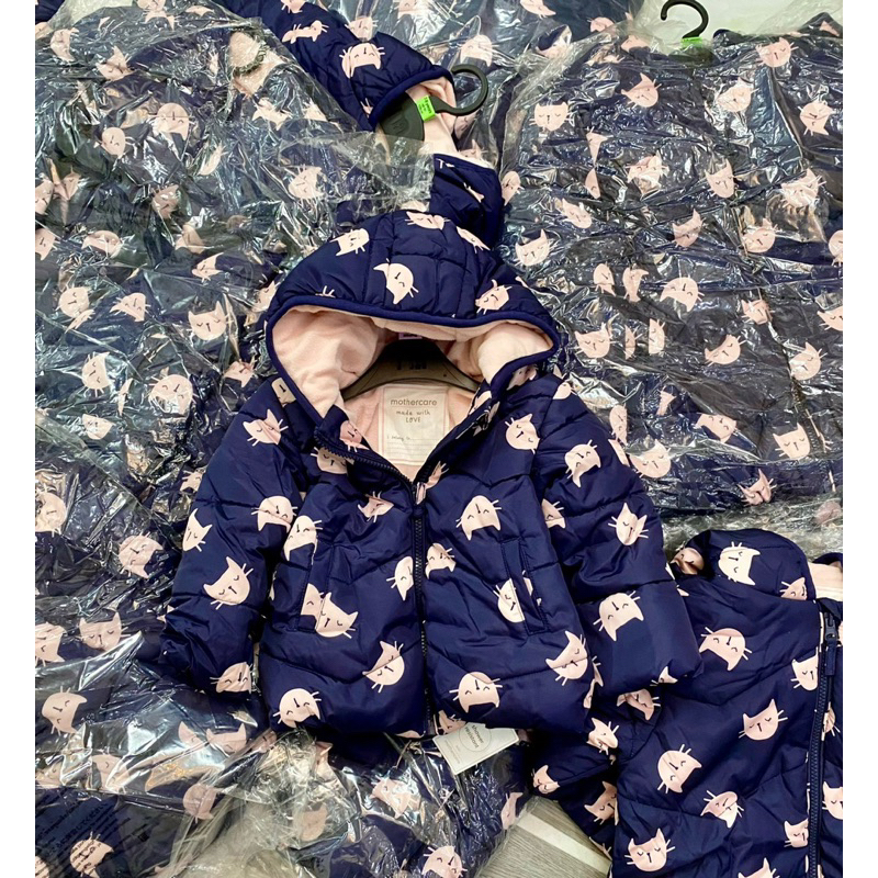 Áo khoác phao Mo/ther care dư xịn nguyên móc túi 5-40kg