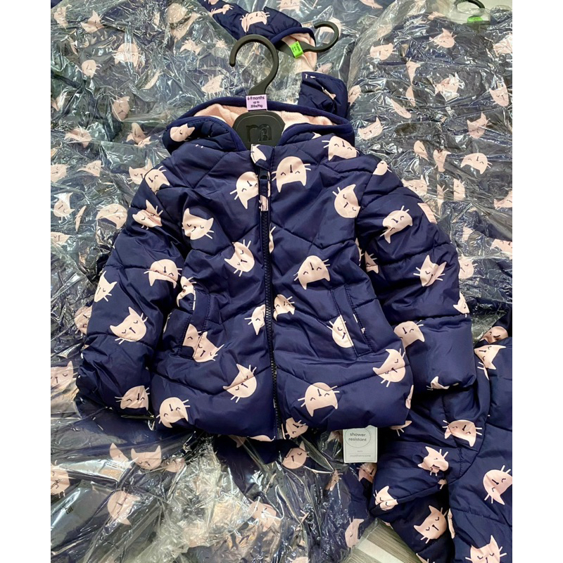 Áo khoác phao Mo/ther care dư xịn nguyên móc túi 5-40kg