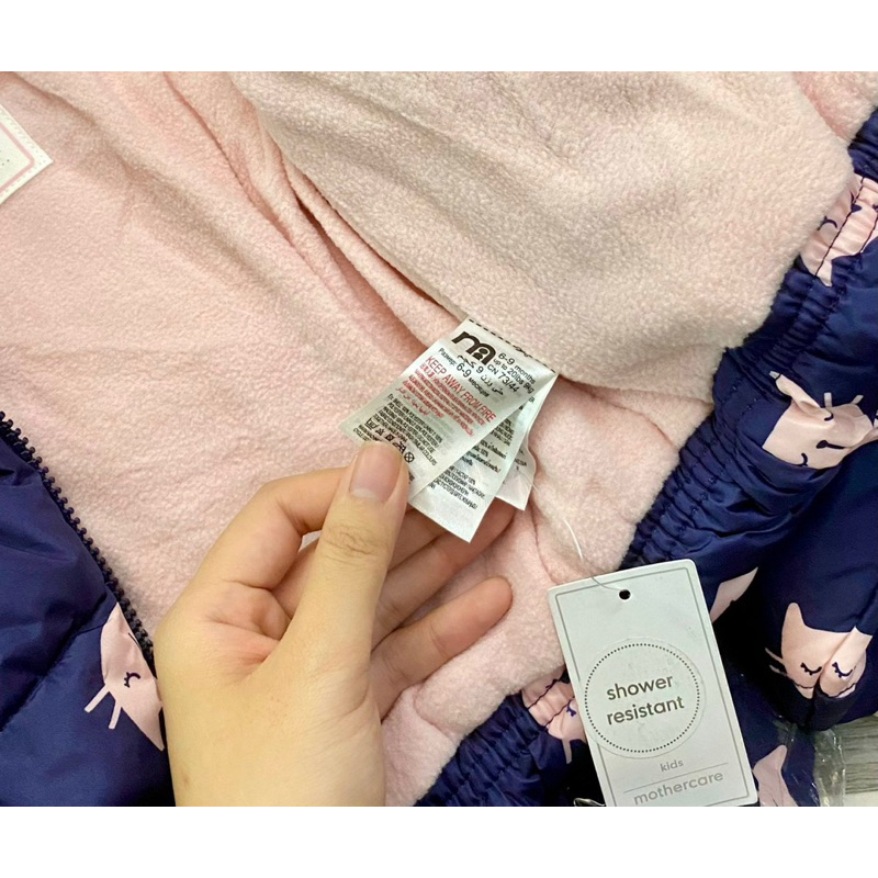 Áo khoác phao Mo/ther care dư xịn nguyên móc túi 5-40kg