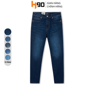 Quần Jean Nam H90, Ống Côn Dáng Ôm Slimfit, Chất Bò Co Giãn Vận Động Thoải Mái, Vải Mềm Mịn, Bền Màu MTRJ010