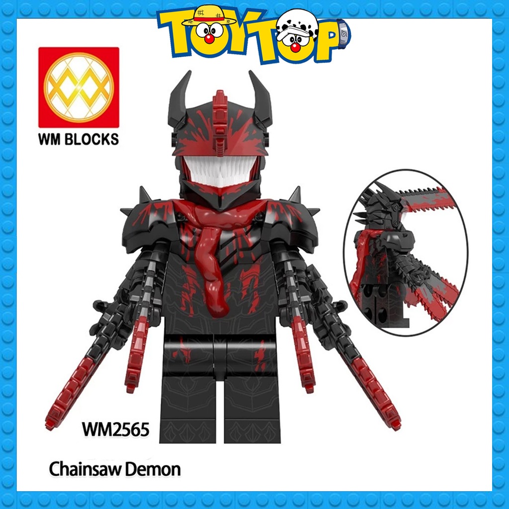 Đồ chơi lắp ráp mini nhân vật quỷ máy cưa Chainsaw Man Denji Pochita xếp hình WM2565 WM6159