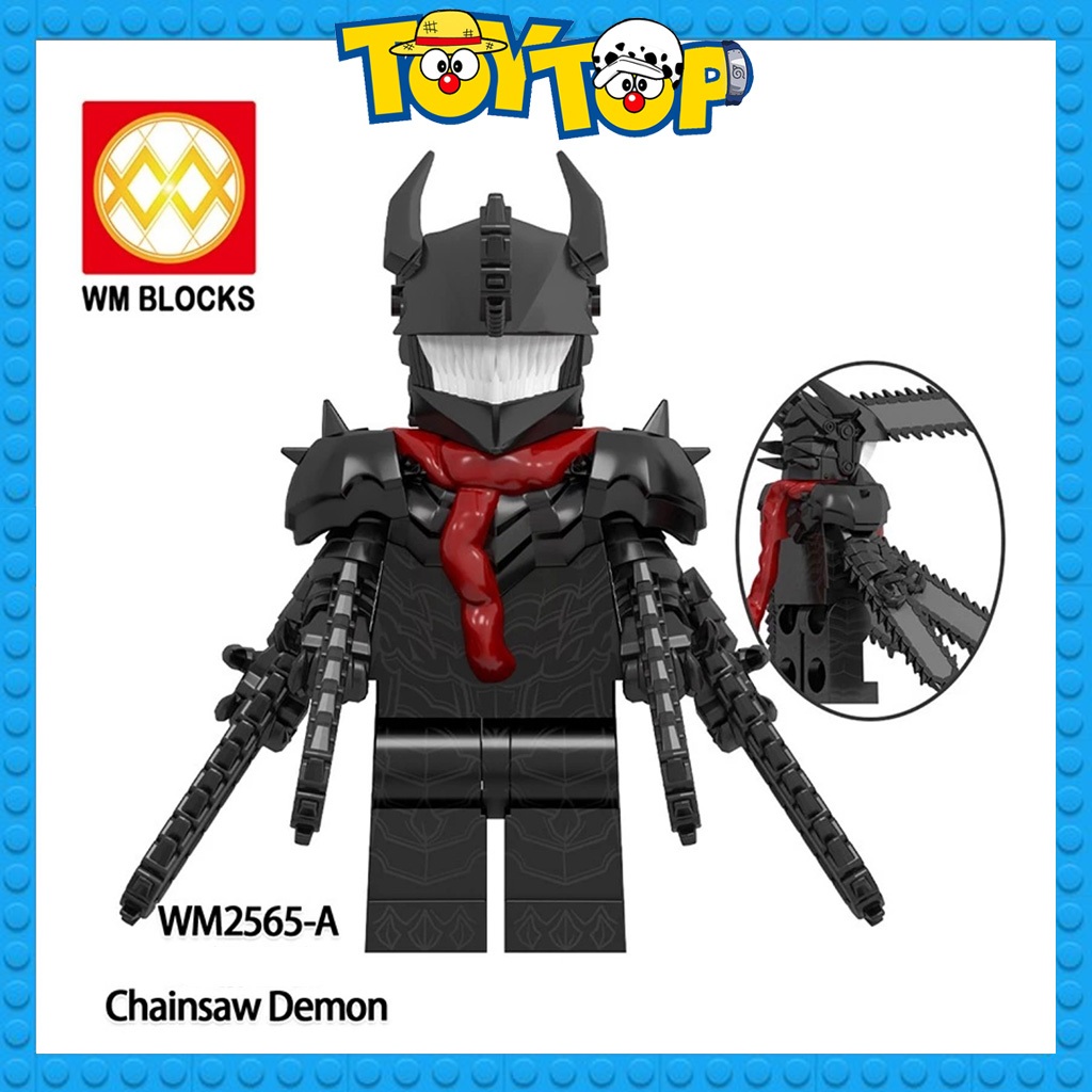 Đồ chơi lắp ráp mini nhân vật quỷ máy cưa Chainsaw Man Denji Pochita xếp hình WM2565 WM6159