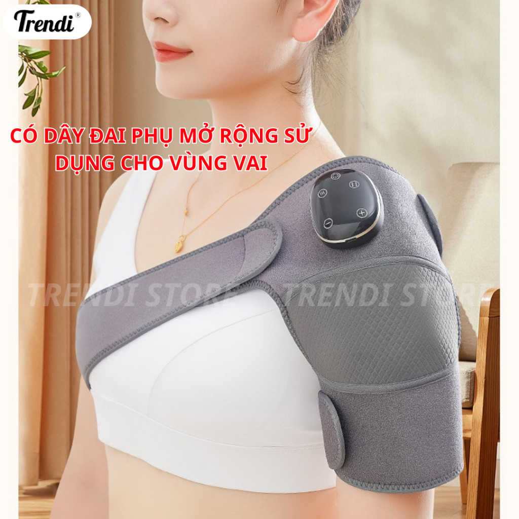 Máy Massage Đầu Gối Mát xa Rung Kết Hợp Làm Nóng - Máy Mát Xa Giảm đau nhức gối, cẳng chân, bả vai TRENDI LJ-616