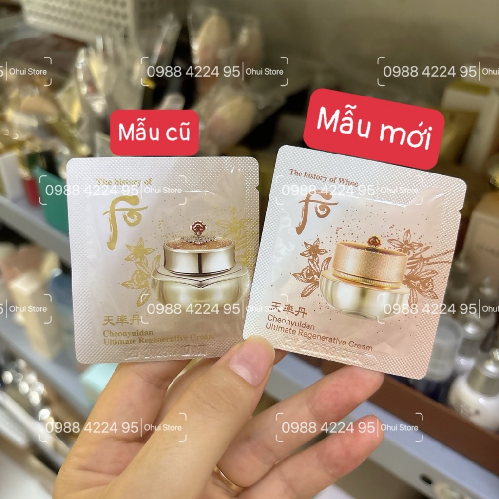 Combo 10 gói kem dưỡng tái sinh chống lão hóa Whoo Cheonyuldan Ultimate Regenerating Cream