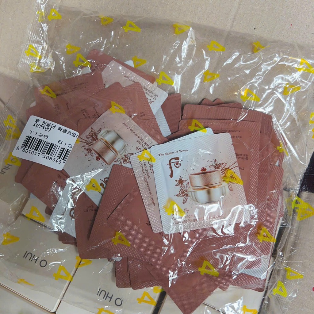 Combo 10 gói kem dưỡng tái sinh chống lão hóa Whoo Cheonyuldan Ultimate Regenerating Cream