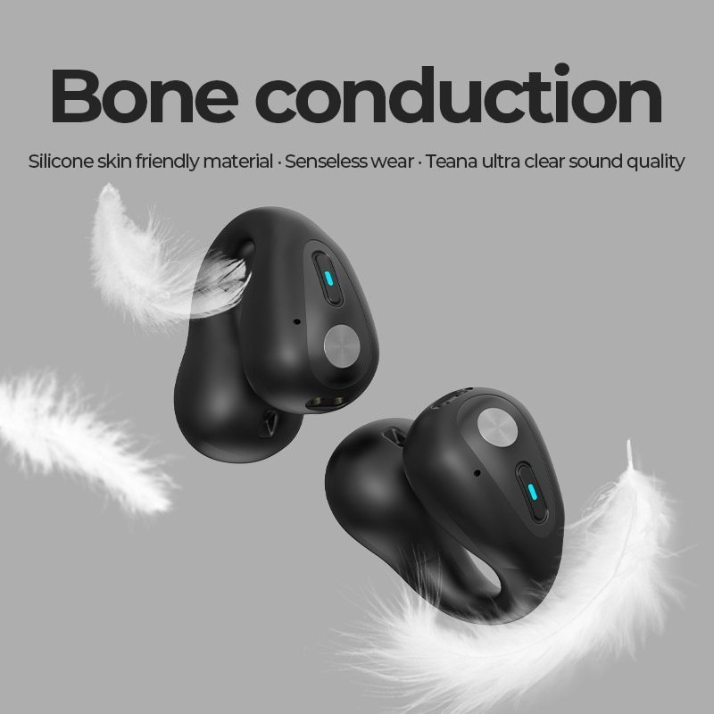 Tai nghe Bluetooth không dây dẫn truyền xương, Tai nghe kẹp vành tai kèm micro chống nước chuẩn IPX6 - Q80
