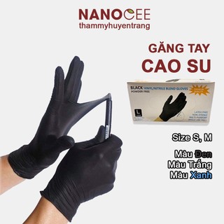 Găng tay cao su y tế không bột / có bột vglove size s/m/l hộp 100 chiếc bao tay