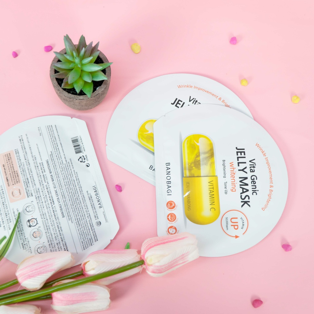 Mặt nạ  BANOBAGI Vita Genic Jelly Mask Whitening vitamin C dưỡng trắng da , giúp da non phát triển trắng mịn tự nhiên