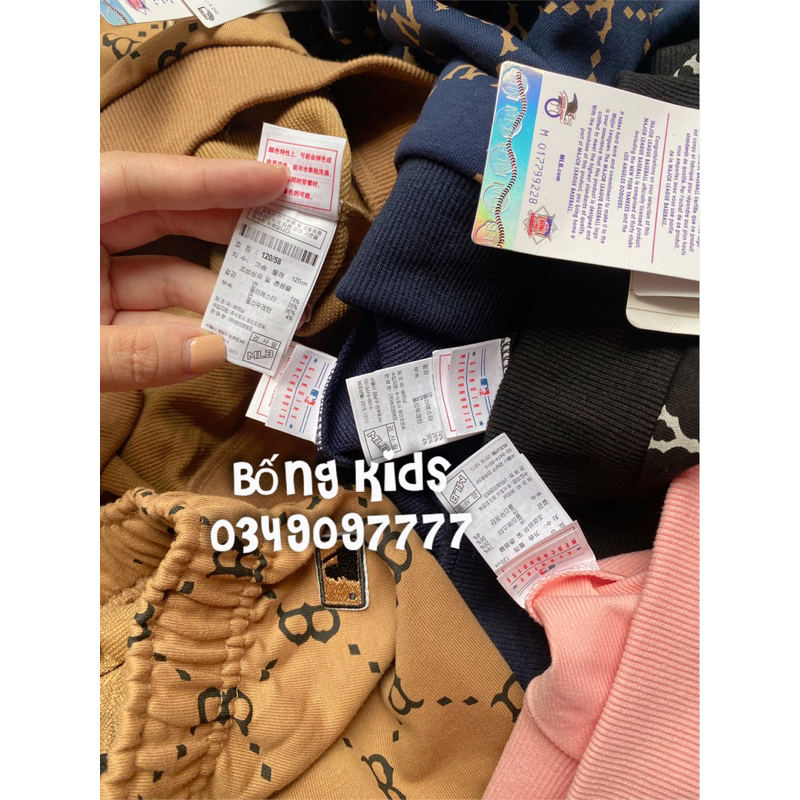 Bộ Nỉ Bé Trai & Bé Gái Thêu Logo Chữ MIB