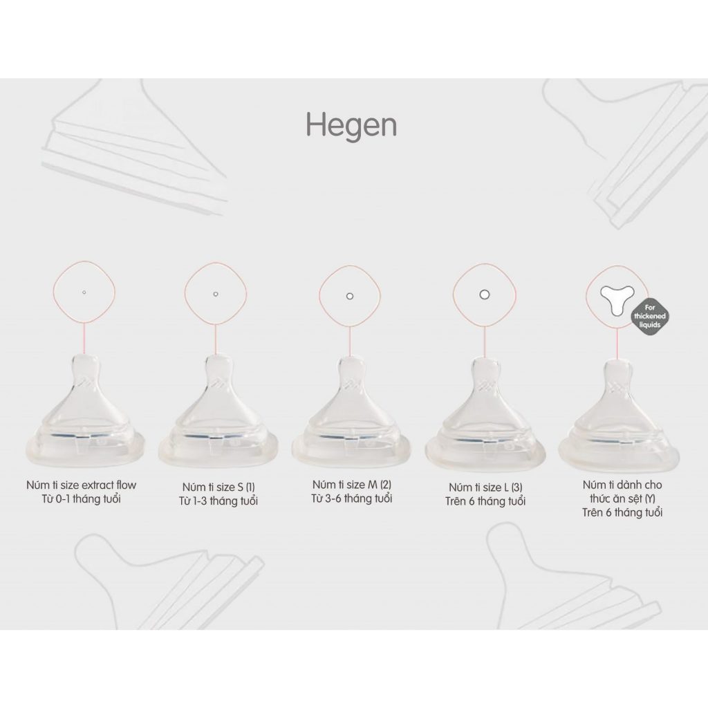 Bộ 2 Núm ti Hegen size L trên 6 tháng tuổi cho bé