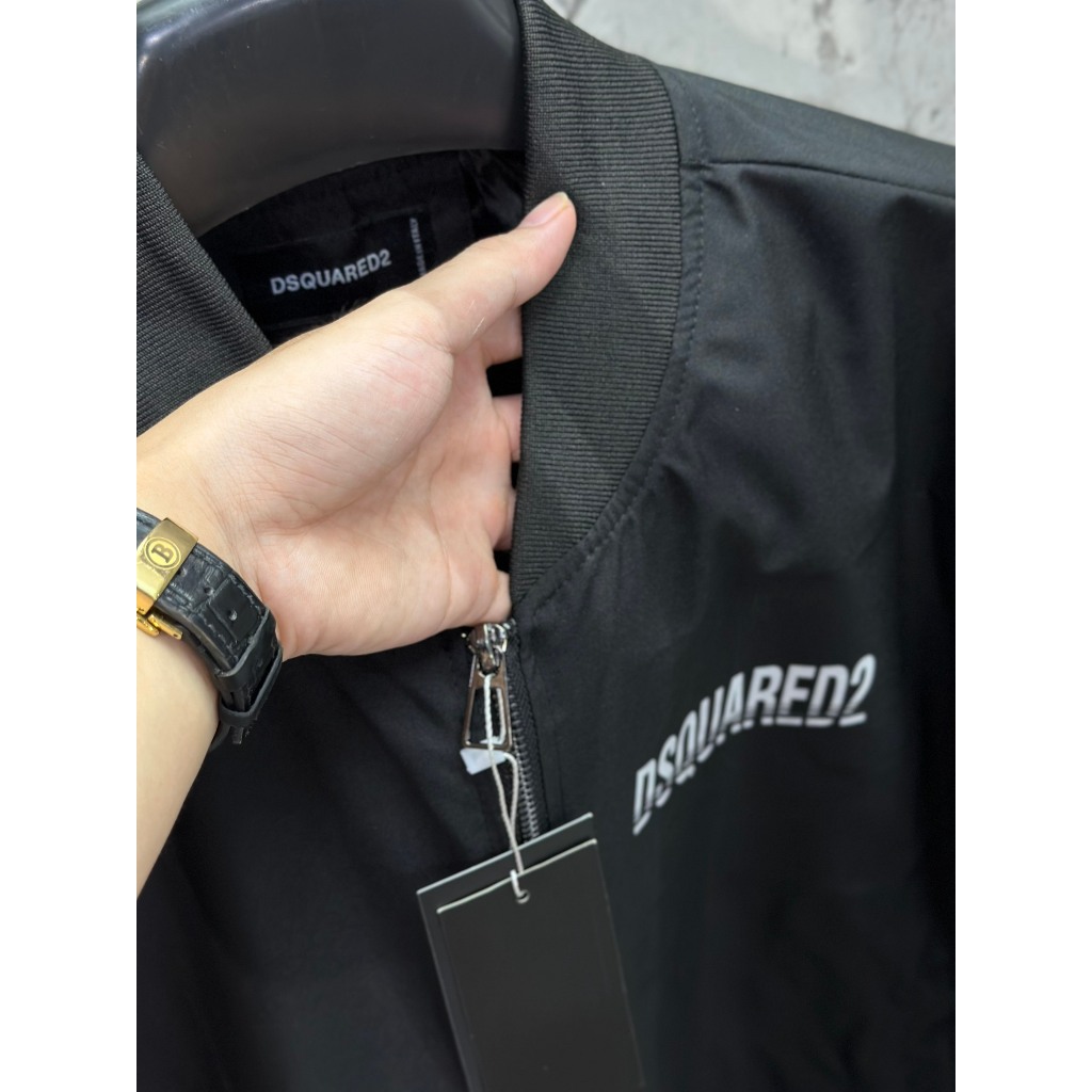 Áo Khoác Gió DSQ Siêu Cấp In Họa Tiết Chữ Gạch Sau Lưng Áo Khoác Gió Thu Đông Nam New 2023