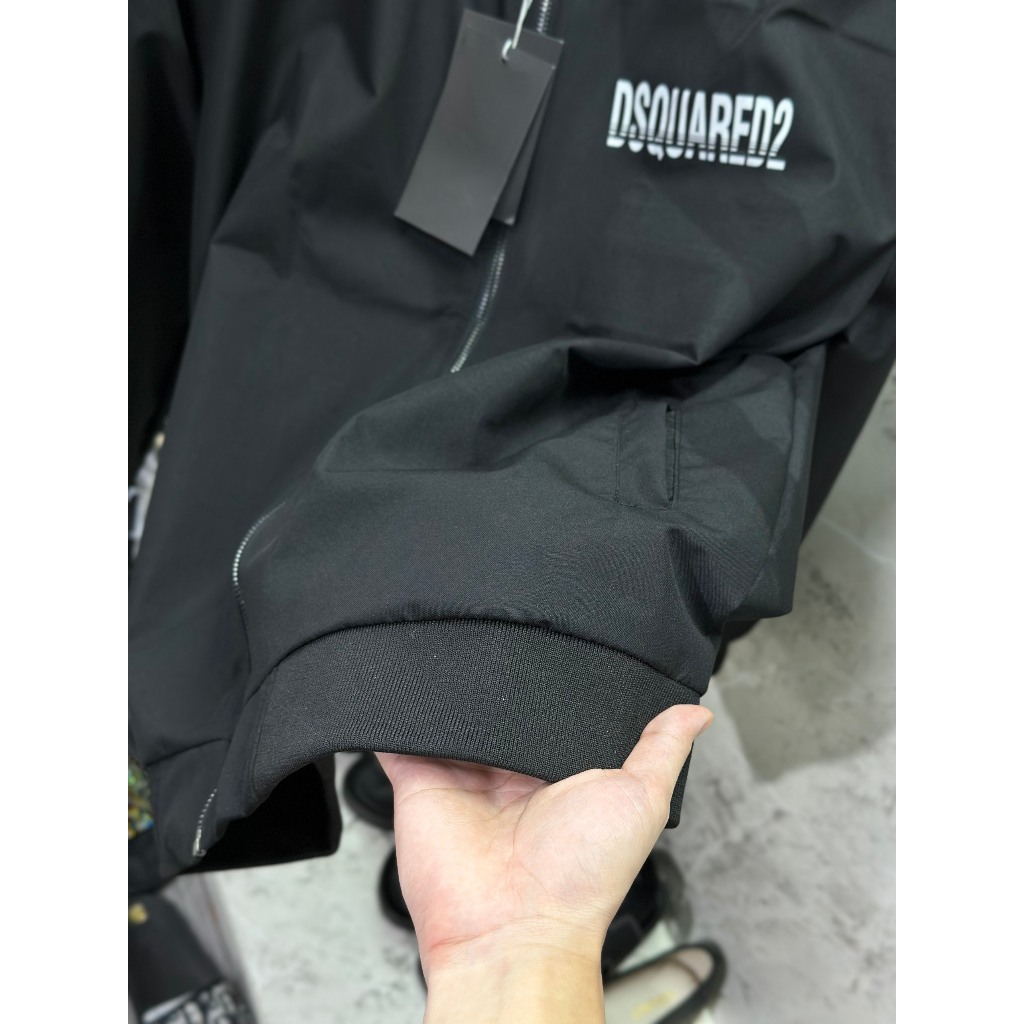 Áo Khoác Gió DSQ Siêu Cấp In Họa Tiết Chữ Gạch Sau Lưng Áo Khoác Gió Thu Đông Nam New 2023