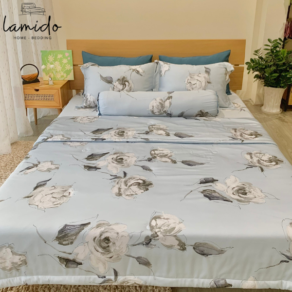 Bộ chăn ga gối lụa tencel cao cấp LAMIDO mềm mịn