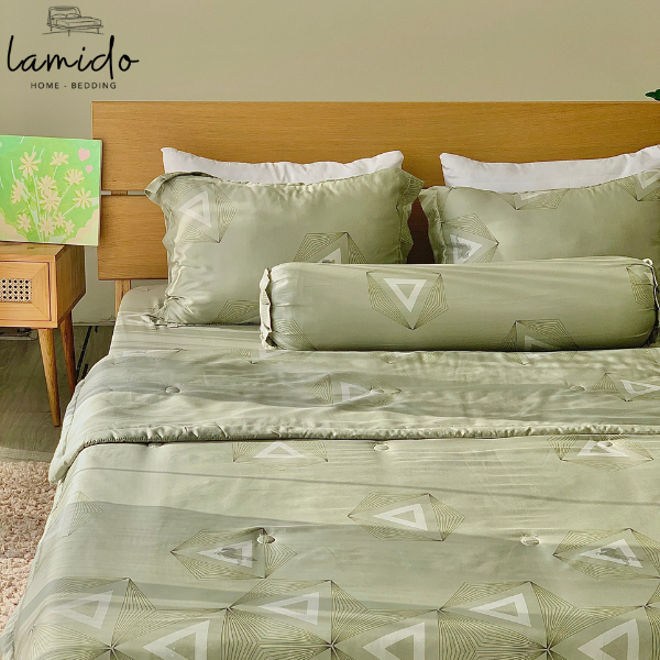 Bộ chăn ga gối lụa tencel cao cấp LAMIDO mềm mịn 100% tự nhiên, không pha poly