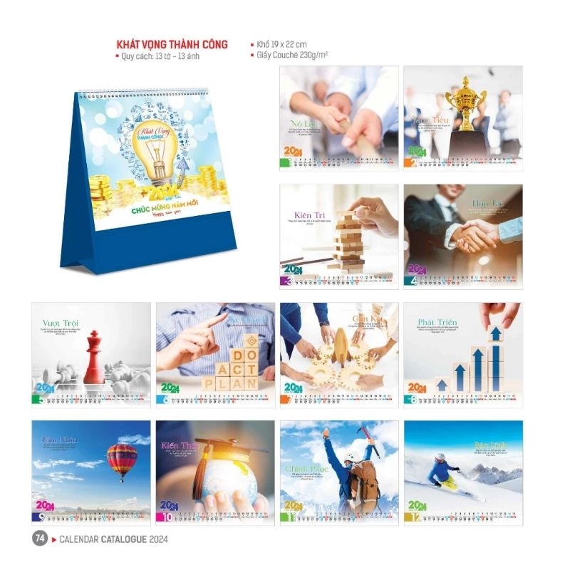 Lịch để bàn 2024