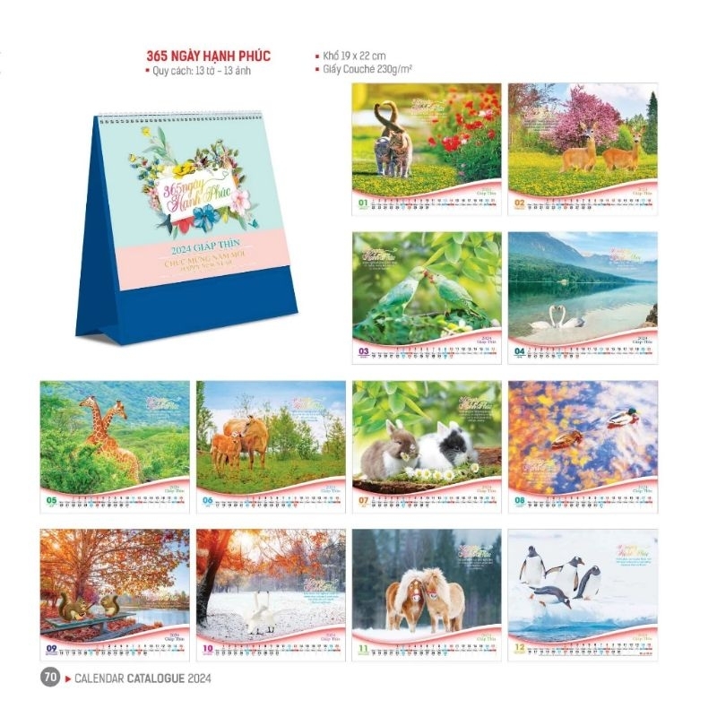 Lịch để bàn 2024