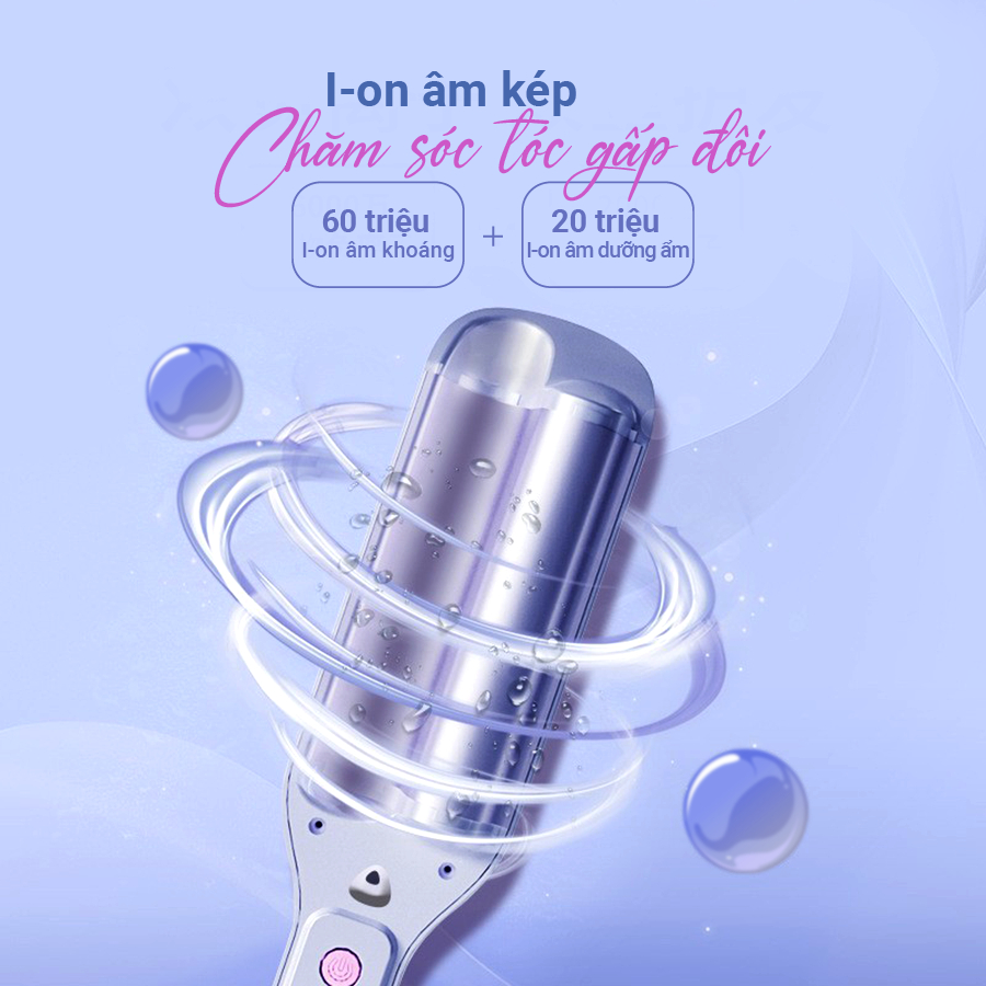 Máy Uốn Tóc Ion Âm Kiểu Pháp Life360 LF-MUP23-Uốn Xoăn Gợn Sóng Lớn 32mm-Uốn Tóc Hippie-Hàng Chính Hãng Bảo Hành 1 Năm