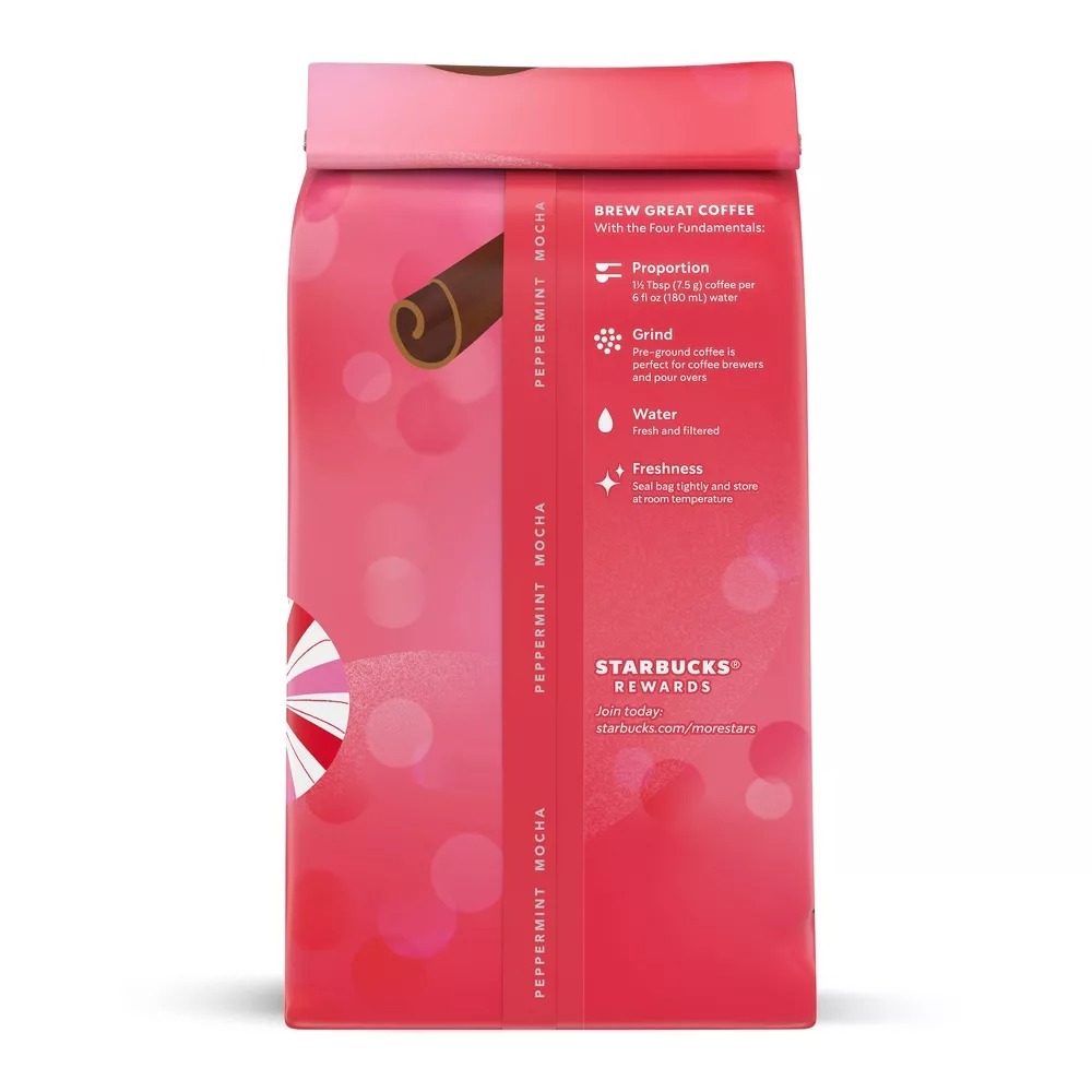 Cà phê rang xay sẵn - Starbucks Peppermint Mocha Flavored Light Roast 311 gr