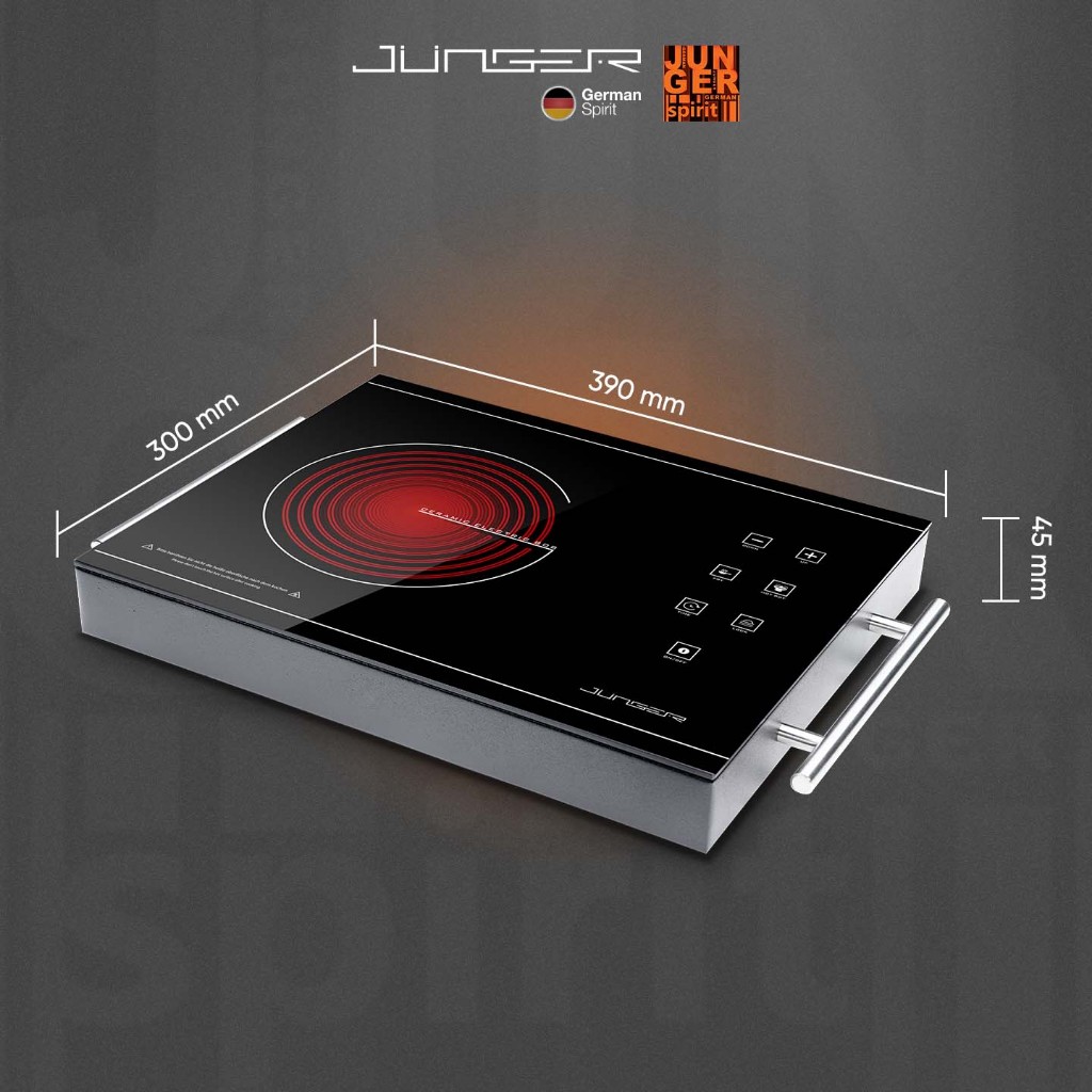 Bếp đơn hồng ngoại Junger ASC-86 2200W Không kén nồi Hàng Chính Hãng Bảo Hành 12 Tháng