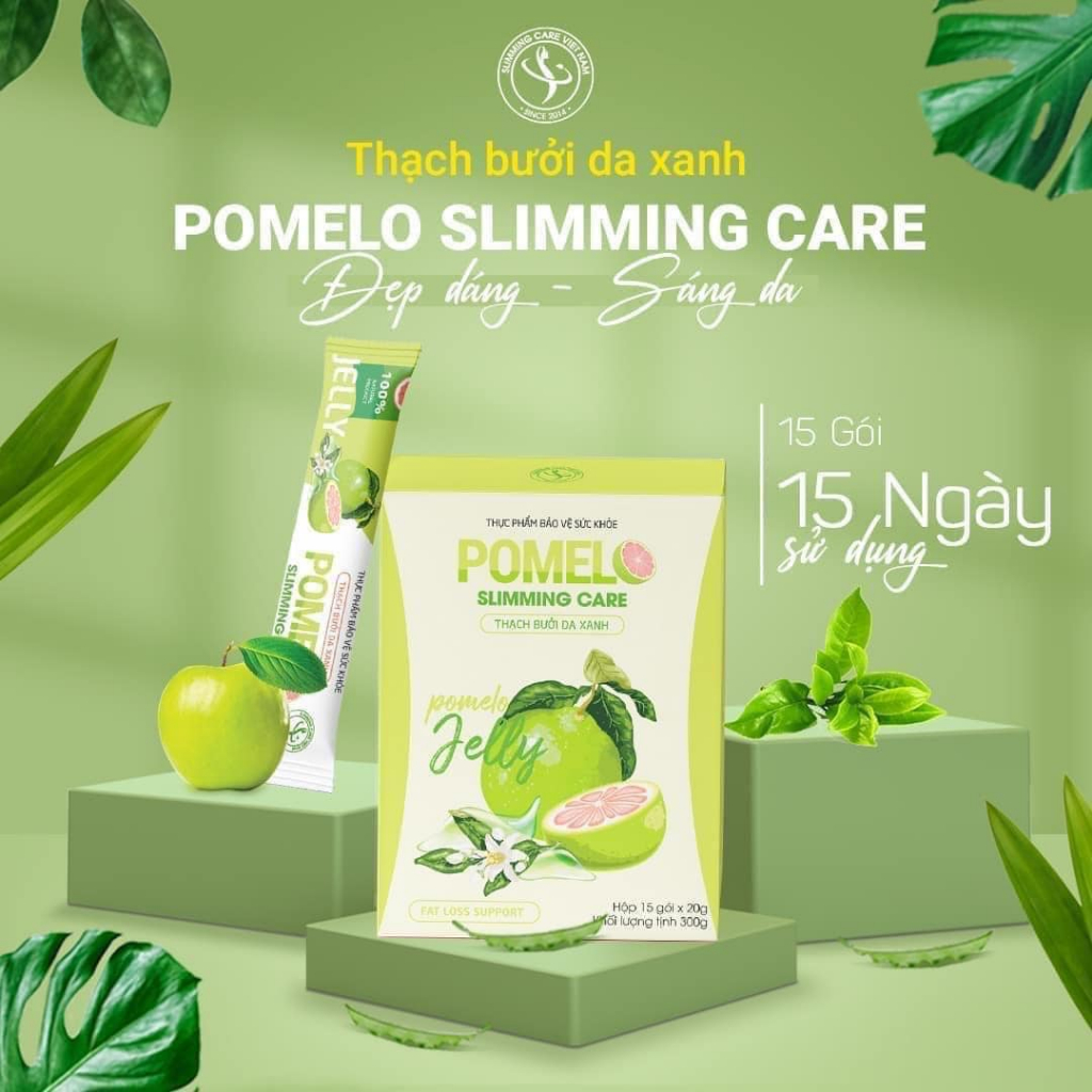 Thạch Bưởi Da Xanh POMEL SLIMMING Giảm Cân Cấp Tốc (Hộp 15 gói)