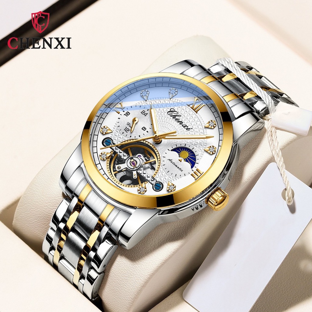 Đồng Hồ Cơ Nam Tự Động AUTOMATIC Chính Hãng Chenxi C11 TD4 Dây Thép Cao Cấp Đẹp Thời Trang Giá Rẻ A1