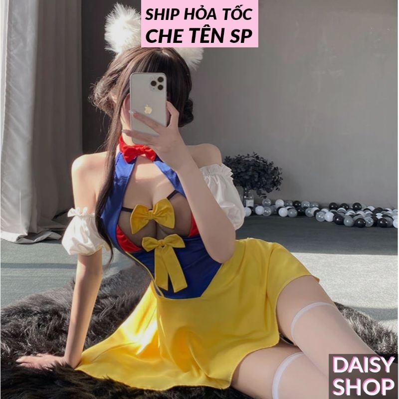 Cosplay nàng Bạch Tuyết công chúa Disney gợi cảm - váy ngủ hóa trang Snow White sexy | BigBuy360 - bigbuy360.vn