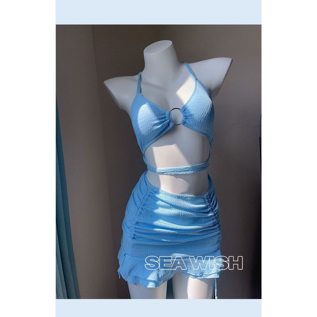 SIÊU HOT Bikini đi biển 3 mảnh, áo quây buộc sau sang chảnh, vải đẹp