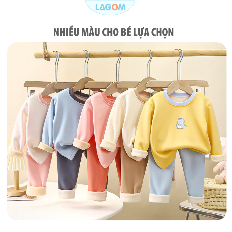 Bộ Nỉ Lót Nhung Cho Bé Siêu Ấm | Bộ Thu Đông Bé Trai, Bé Gái Giữ Nhiệt