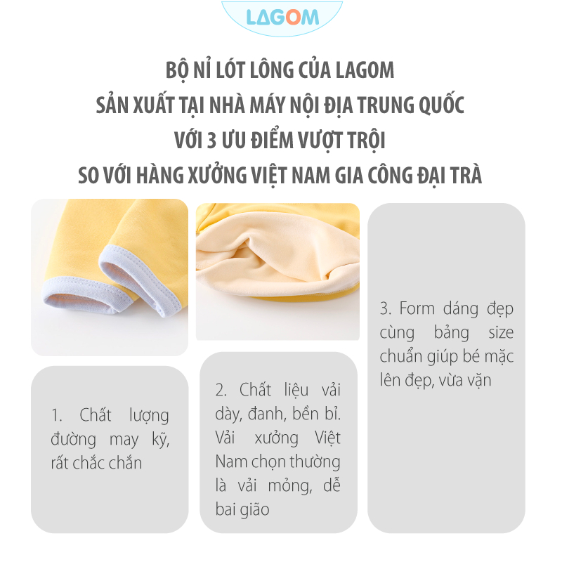 Bộ Nỉ Lót Nhung Cho Bé Siêu Ấm | Bộ Thu Đông Bé Trai, Bé Gái Giữ Nhiệt