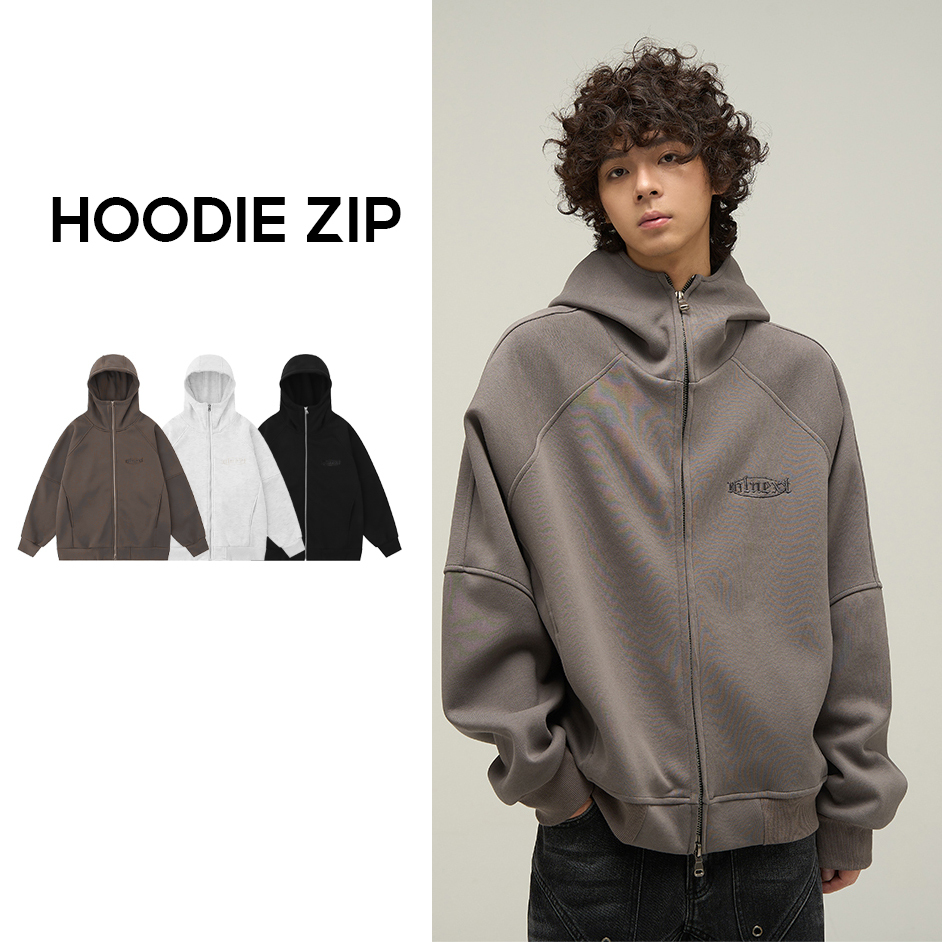 Áo Nỉ Hoodie Boxy Mũ To Siêu Ấm, Áo Hoodie Zip Dày Dặn Cá Tính Nam Nữ Mùa Đông 2023