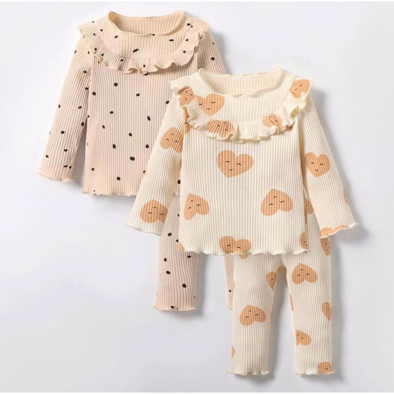 SET 2 BÉ GÁI CHẤM BI HÌNH TRÁI TIM