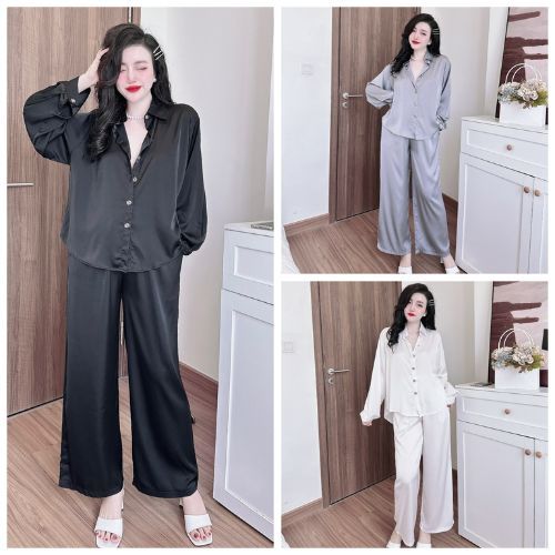 Đồ Ngủ Nữ MIKY, Đồ Ngủ Bigsize lụa Latin cao cấp mềm mại xinh xắn < 70KG