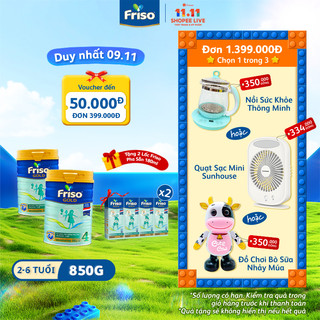  Combo 2 Lon Sữa Bột Friso Gold 4 850g/lon (Dành Cho Trẻ Từ 2 - 6 Tuổi)
