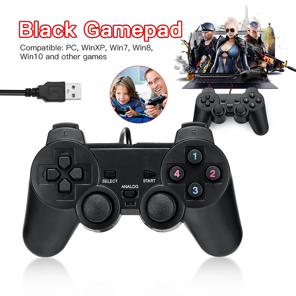 Tay Cầm Chơi Game Đơn Có Rung Cổng USB - Gamepad Cho PC Laptop Chơi FO4
