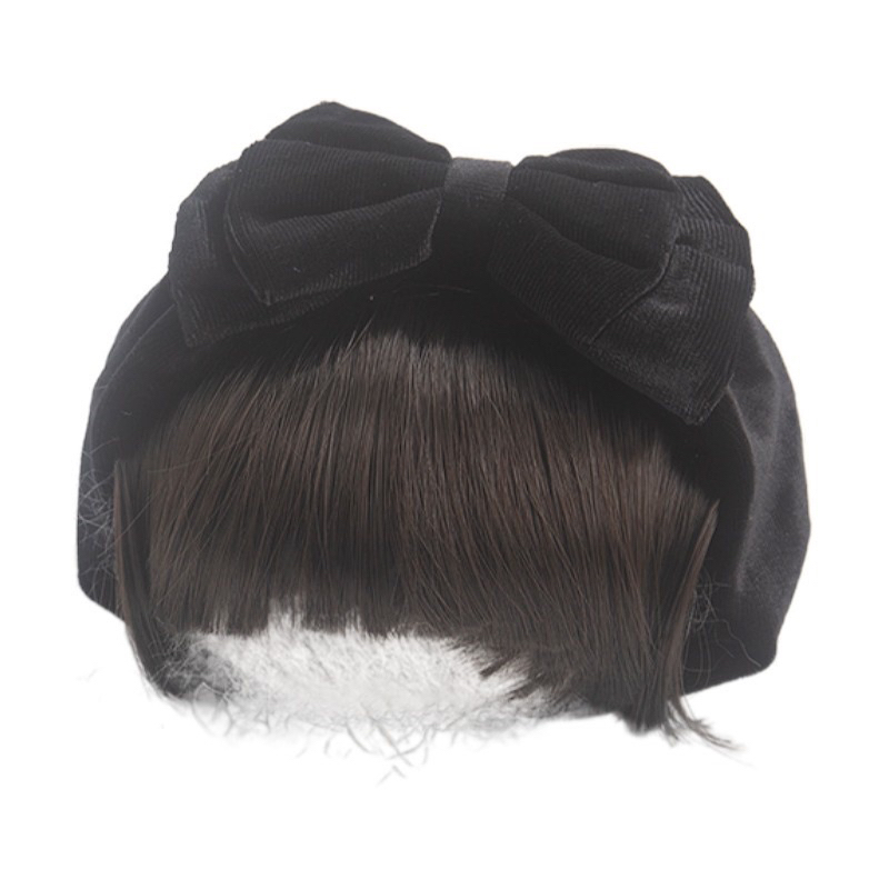 Băng đô/turban kèm mái giả cho bé gái dễ thương