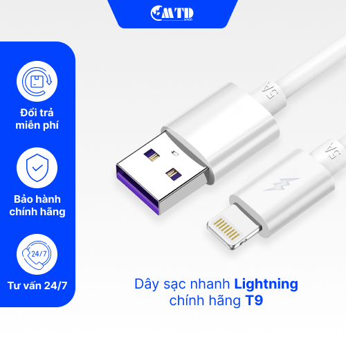 Cáp sạc siêu nhanh cho IPhone dài 1M, Chuẩn sạc nhanh không nóng máy
