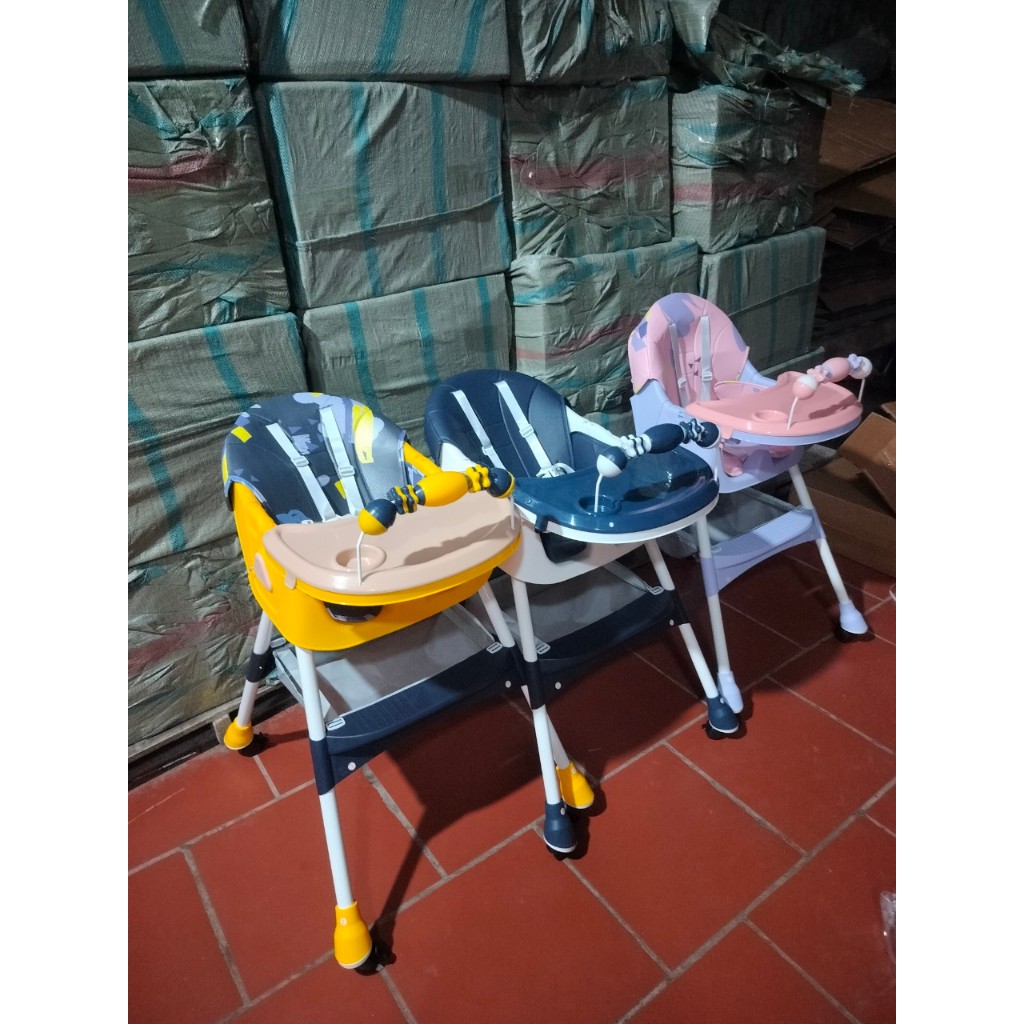 Ghế ăn dặm cho bé Babychic Ghế ăn dặm đa năng gấp gọn có bánh xe cho bé Y