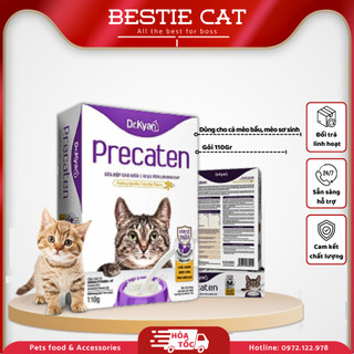 Sữa cho Mèo precaten hộp giấy 110g - sữa bột cho Mèo Dr.Kyan Precaten