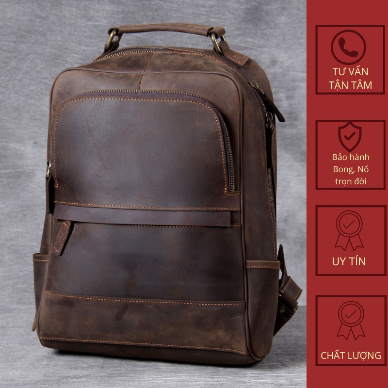 Balo nam da sáp bền bỉ Da Thật 100%