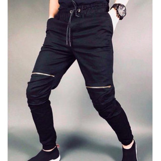 Quần jogger thể thao Kaki nam nữ Khóa Gối Quần thun dài nam thu đông