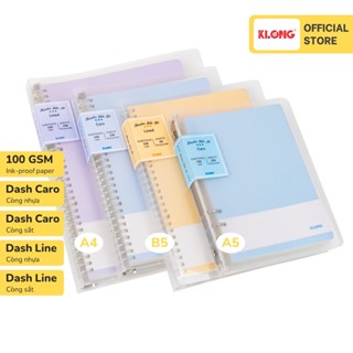 Sổ còng KLONG 100GSM Dash Caro Dash Line A5 B5 A4