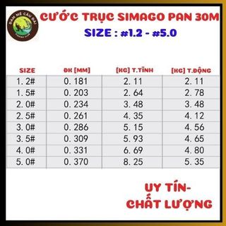 Cước trục simago Pan chính hãng dài 30M [giá rẻ]