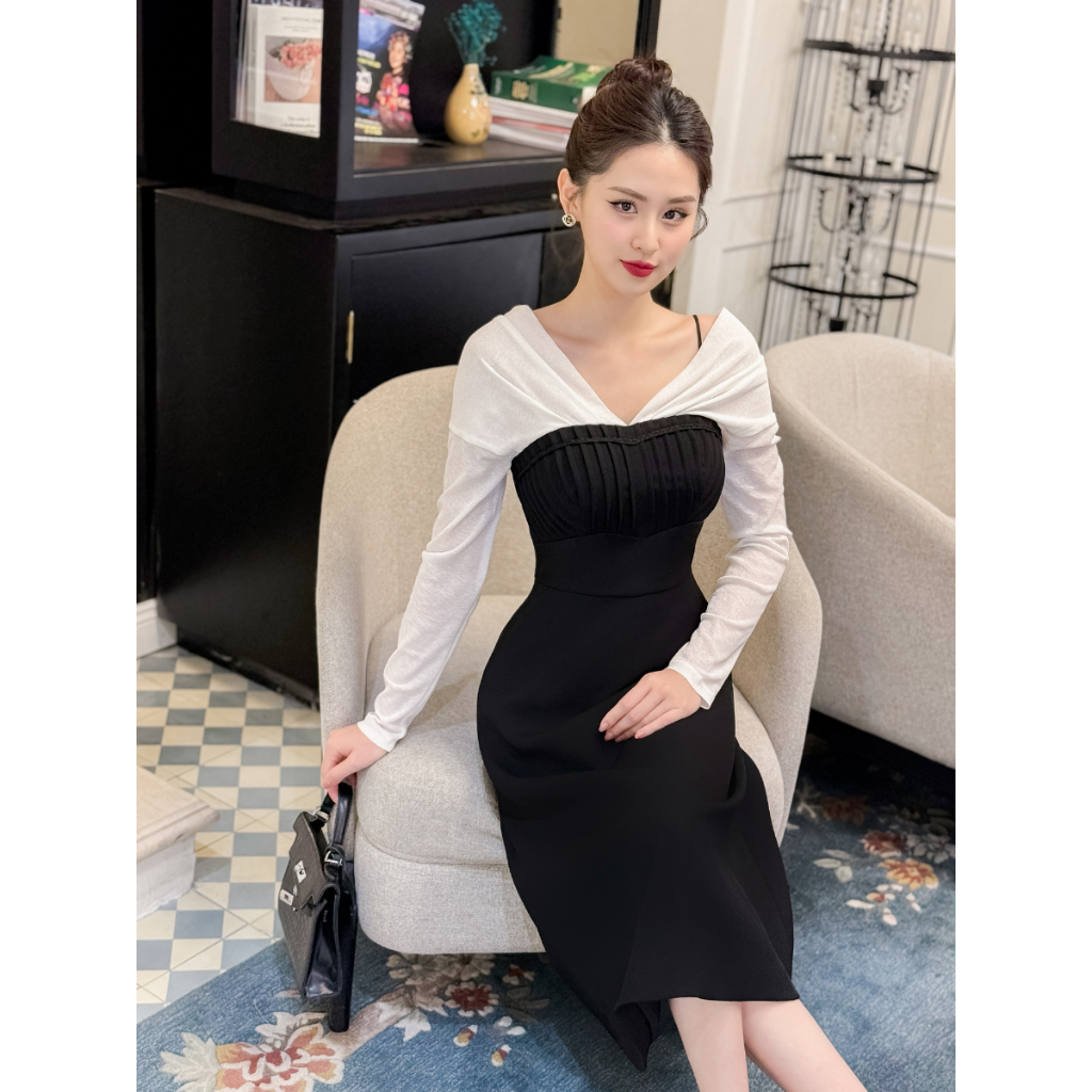 Đầm tiệc trễ vai basic tôn dáng Katie Dress by Rimmy