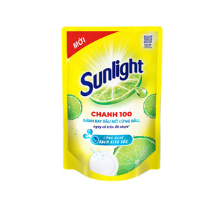 Combo 3 túi Nước rửa chén Sunlight Chanh 100 túi 750g