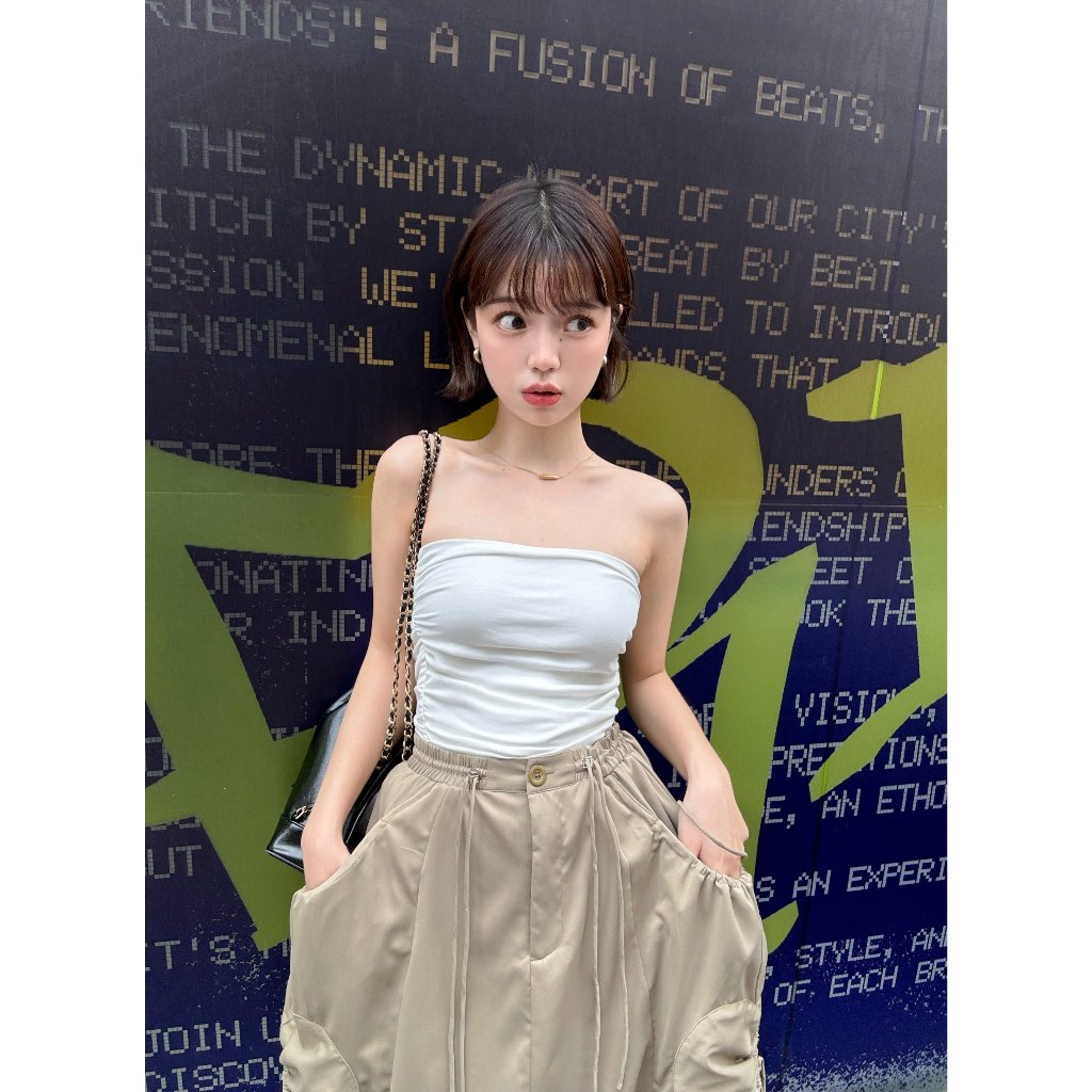 Áo ống quyến rũ trendy , áo ôm body phong cách âu mỹ phù hợp đi chơi dạo phố | HONNIE TOP | Secodee