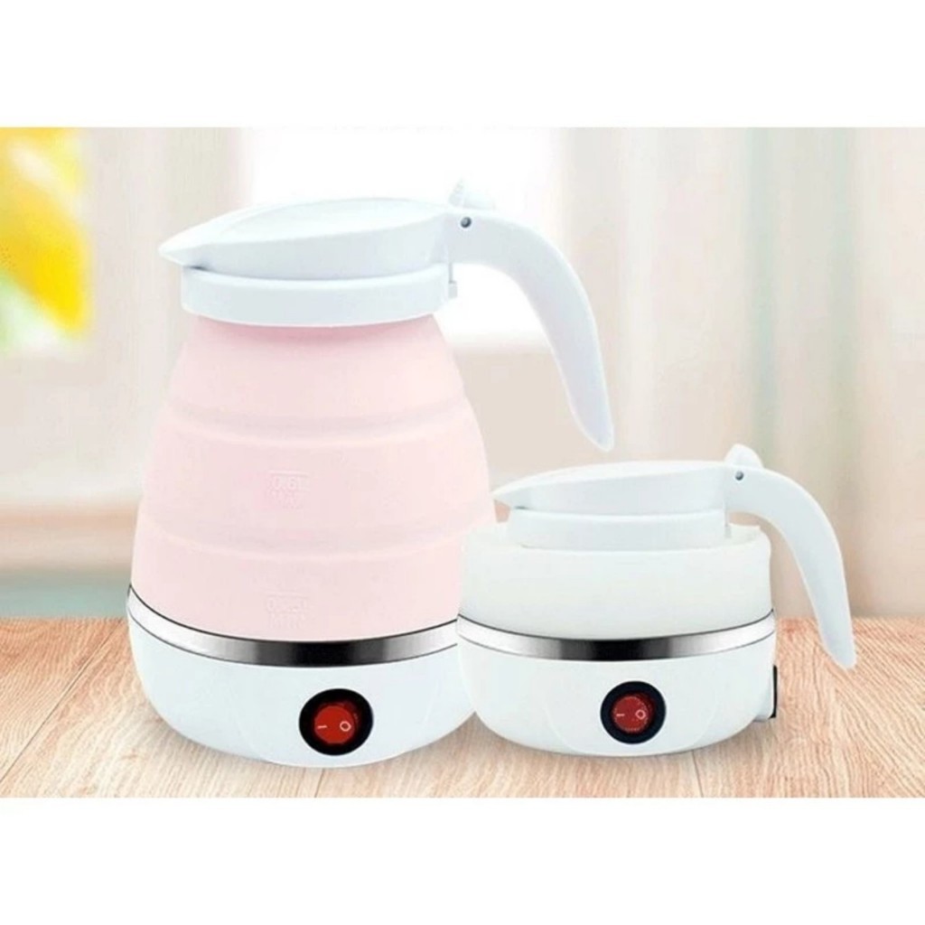 Ấm Đun Nước Mini Có Thể Gấp Gọn Tiện Lợi Cho Du Lịch Dung Tích 500ml Nhỏ Gọn Mang Đi Tiện Dụng